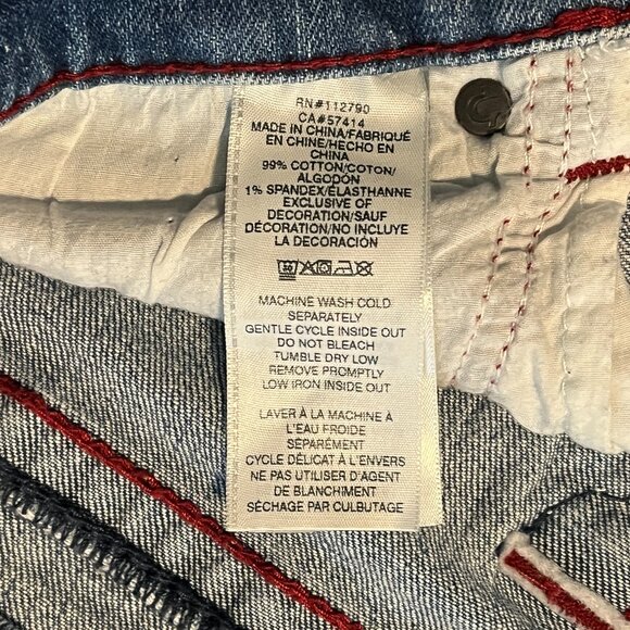 True Religion Rocco Relaxed Skinny Big T Men's Size 38 x 31 Medium Wash Jeans - Picture 11 of 15